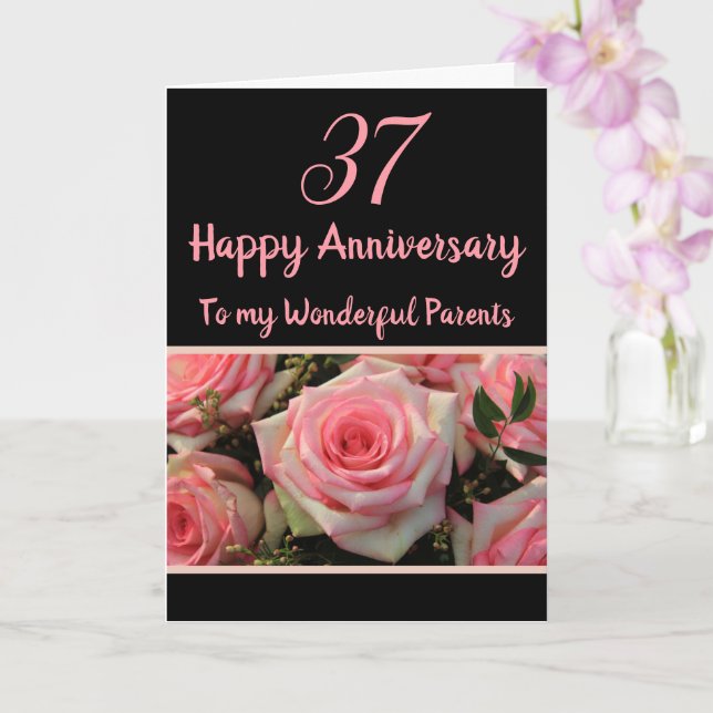 Wedding Anniversary roses fully customizable Card (Orchid)