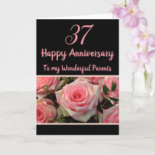 Wedding Anniversary roses fully customizable Card