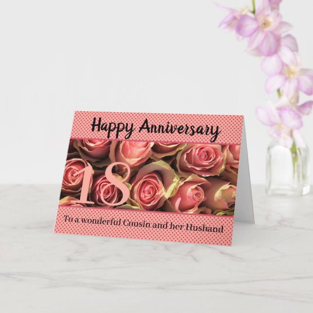 Wedding Anniversary roses fully customizable Card (Orchid)