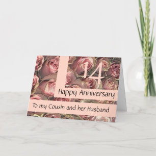 Wedding Anniversary roses fully customizable Card