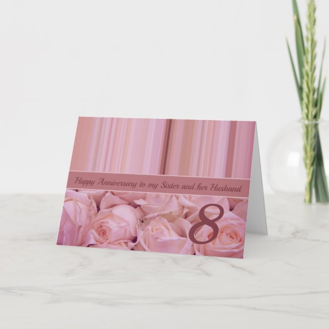 Wedding Anniversary roses fully customizable Card (Front)