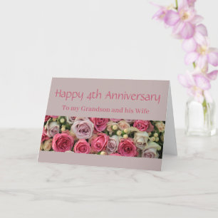 Wedding Anniversary roses fully customizable Card