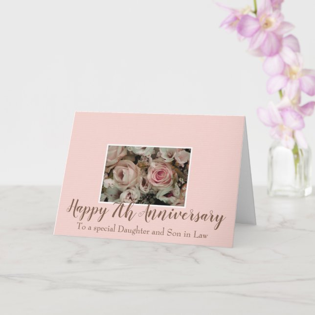 Wedding Anniversary roses fully customizable Card (Orchid)