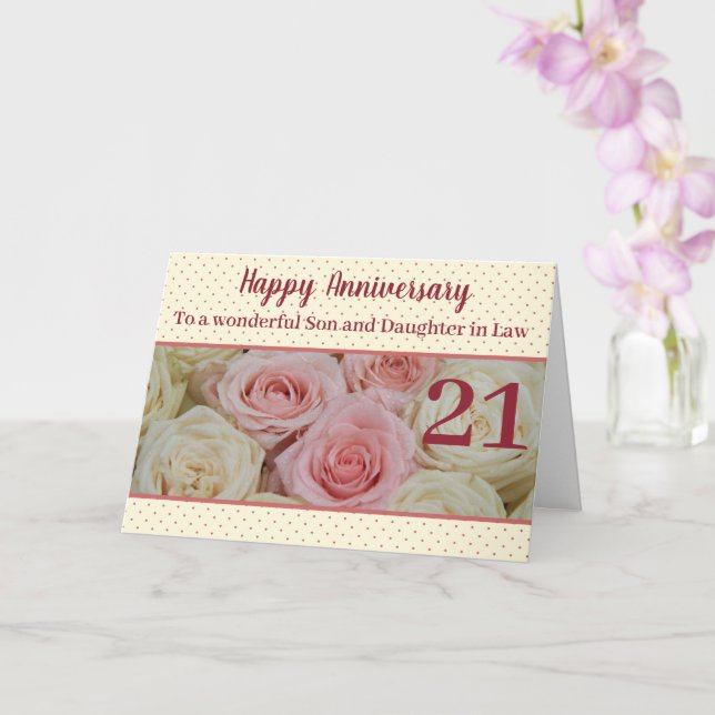 Wedding Anniversary roses fully customizable Card (Orchid)