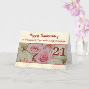Wedding Anniversary roses fully customizable Card