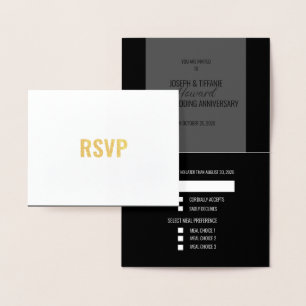 Wedding Anniversary RSVP Response Card