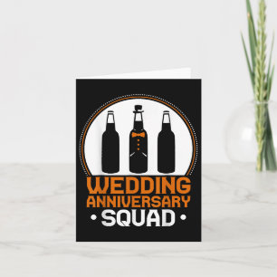 Wedding Anniversary Squad Funny Drinking Lover Bri Card