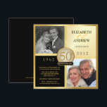 Wedding Anniversary Then & Now Photo Invitations<br><div class="desc">Create your own elegant 50th Wedding Anniversary Party Invitations with "then and now" photos -- Customize the name, date, and details for your Golden Wedding Anniversary or any special anniversary celebration. Can be easily customized for other special occasions -- 10th, 20th, 30th, 35th, 40th, 45th, 50, 55th, 60th, 65th. **NOTE:...</div>