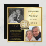 Wedding Anniversary Then & Now Photo Invitations<br><div class="desc">Create your own elegant 50th Wedding Anniversary Party Invitations with "then and now" photos -- Customize the name, date, and details for your Golden Wedding Anniversary or any special anniversary celebration. Can be easily customized for other special occasions -- 10th, 20th, 30th, 35th, 40th, 45th, 50, 55th, 60th, 65th. **NOTE:...</div>