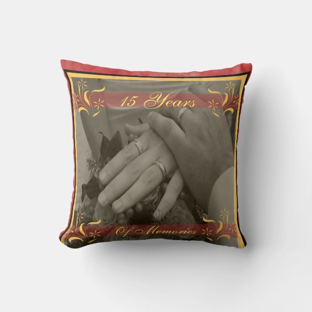 Wedding Anniversary Throw Pillow (Front)