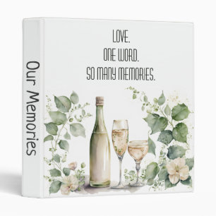 Wedding Anniversary Wine and Ivy   Binder