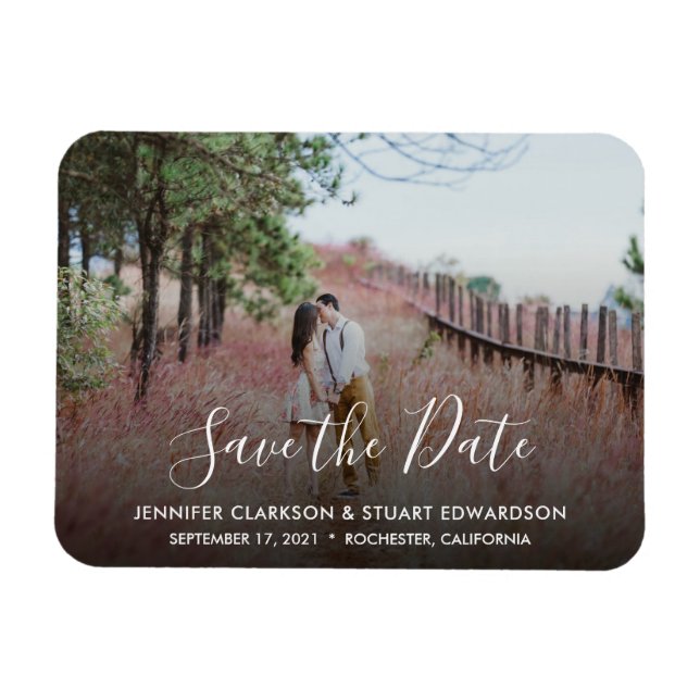 Wedding announcement photo Save the Date Magnet (Horizontal)