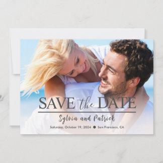 Wedding Announcement Save the Date card with Photo