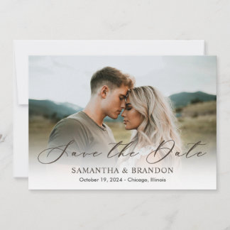 Wedding Announcement Save the Date card with Photo