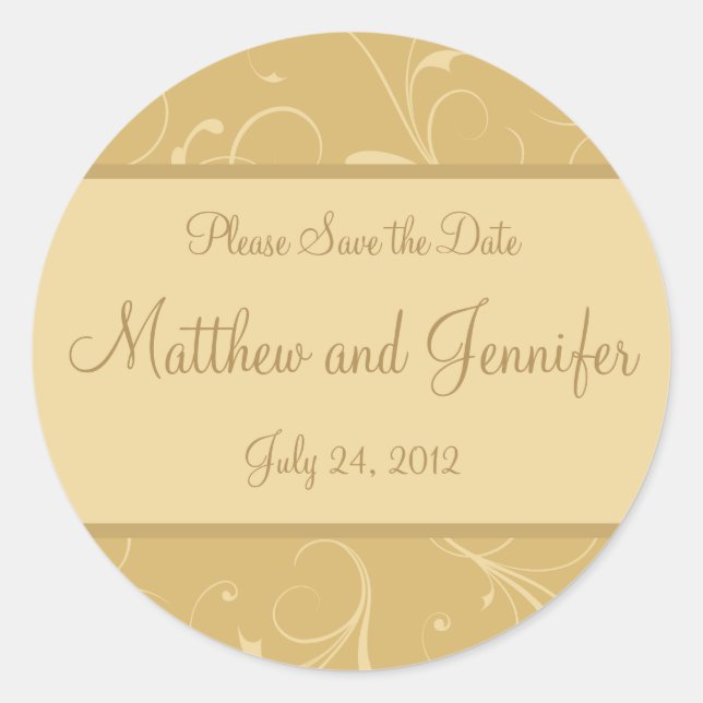 Wedding Announcement Save the Date Sticker (Front)