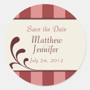 Wedding Announcement Save the Date Sticker