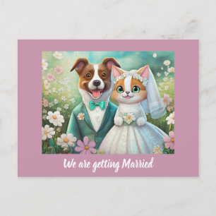 Wedding Announcement Save the Date Template Postcard