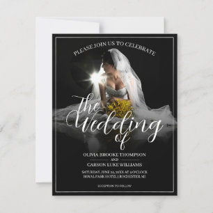 Wedding Announcement with Sitting Bride - Classic