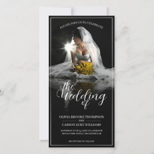 Wedding Announcement with Sitting Bride - Classic