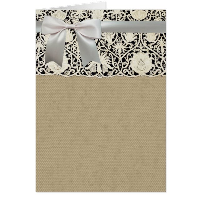 Wedding Antique Lace Linen White Classic Pretty (Front)