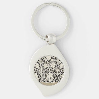 Wedding Antique Lace Linen White Classic Pretty Keychain