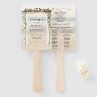 Wedding Arbor Beach Hand Fans