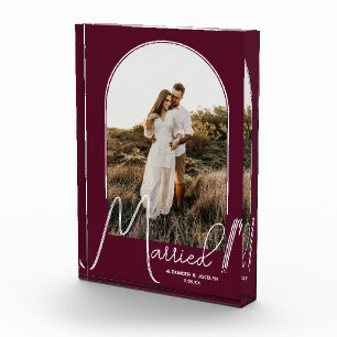 Wedding Arch Photo Burgundy Photo Block