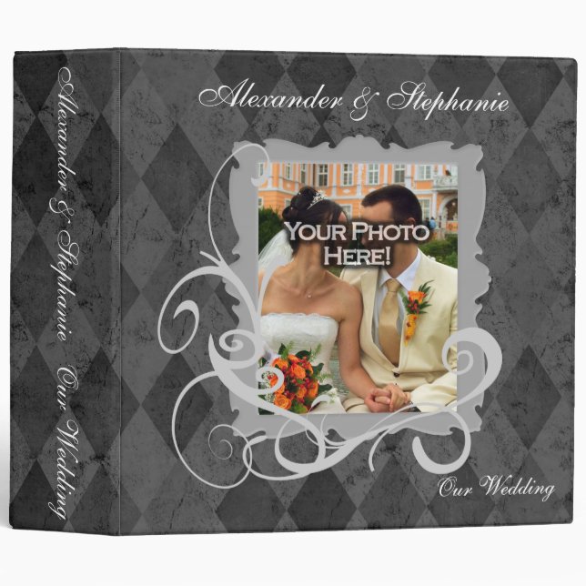 Wedding Arglye Swirl Design Binder (Front/Spine)