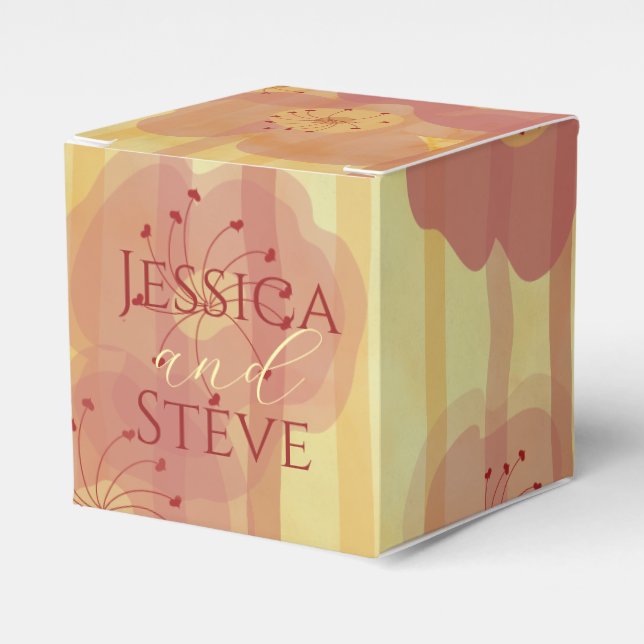 Wedding Asian Influenced Classic Favor Box (Front Side)