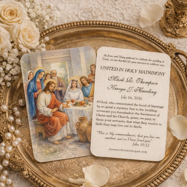 Wedding at Cana Catholic Marriage Blessing Invitat (Créateur téléchargé)