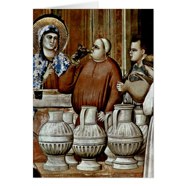 Wedding At Cana Detail By Giotto Di Bondone (Front)