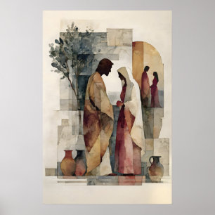 Wedding At Cana Print Minimalist Christian Bible