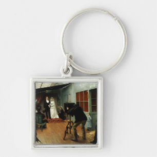 Wedding at the Photographer's, 1878-9 Keychain