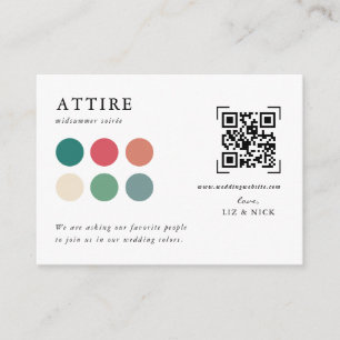 Wedding Attire QR Code Scan Enclosure Card