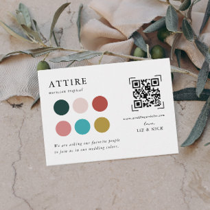 Wedding Attire QR Code Scan Enclosure Card