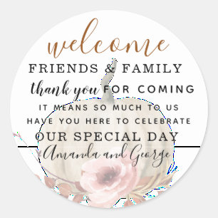 Wedding autumn pumpkin thank you classic round sticker