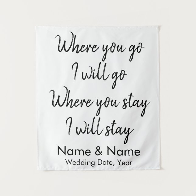 Wedding Backdrop for Christian Ceremony Decoration Tapestry (Front)