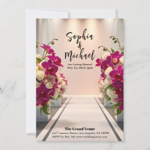 Wedding Backdrop Magazine Cover Invitation