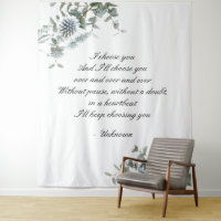 Wedding backdrop | Wedding Tapestry | Blue Floral