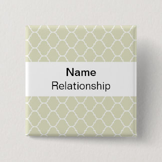 Wedding Badge (sans serif) 2 Inch Square Button