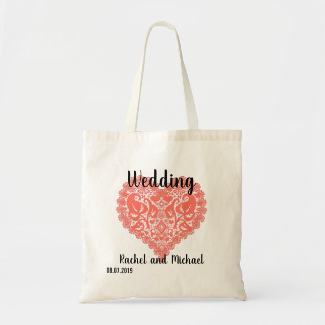 Wedding bag, wedding tote bag (Front)