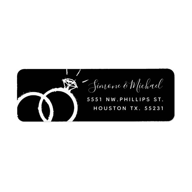 Wedding Bands | Custom Black Address (Front)