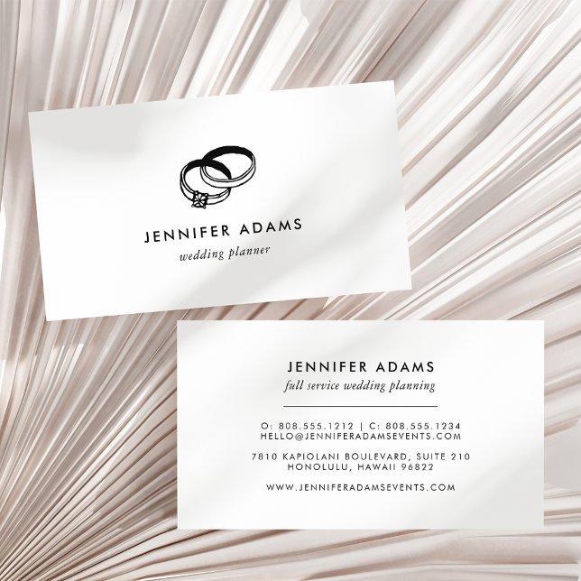 Wedding Bands | Modern Wedding Planner Business Card (Creator Uploaded)