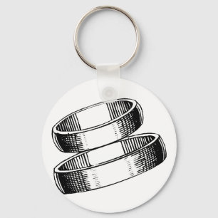 Wedding Bands Sketch Keychain