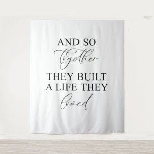 Wedding Banner Backdrop Tapestry