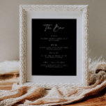 Wedding Bar Menu Drink Sign Reception Decor Poster<br><div class="desc">Our paper drink menu bar sign is perfect to add to a frame to display at the bar. Guests can choose which drinks to order at your event.</div>