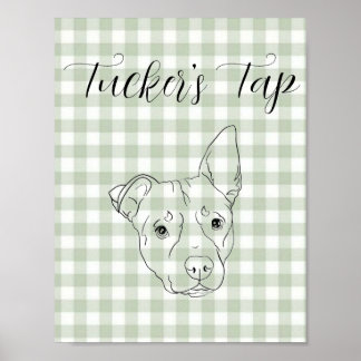 Wedding bar sign with dog