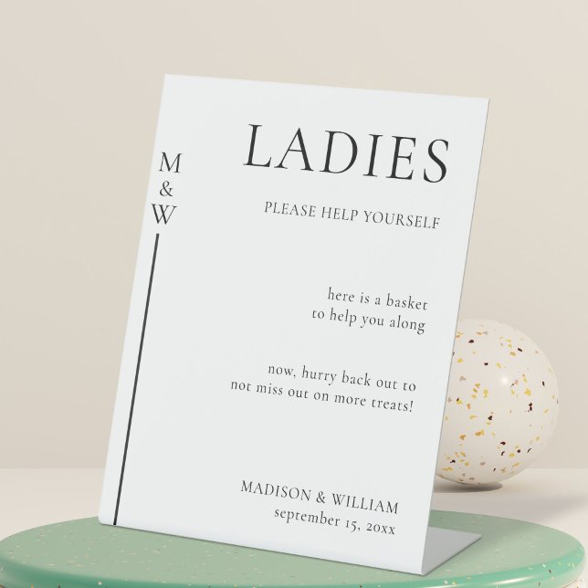 Wedding Bathroom Basket Ladies And Gents Restroom Pedestal Sign (Creator Uploaded)