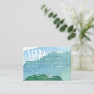 Wedding BBQ Watercolor RSVP Card Enclosure Card