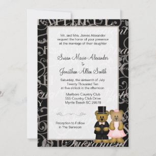 Wedding Bears Inivtations Invitation